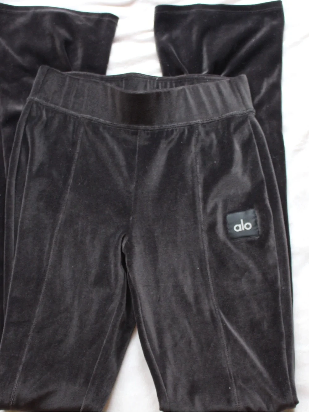 Alo Black Velvet Leggings